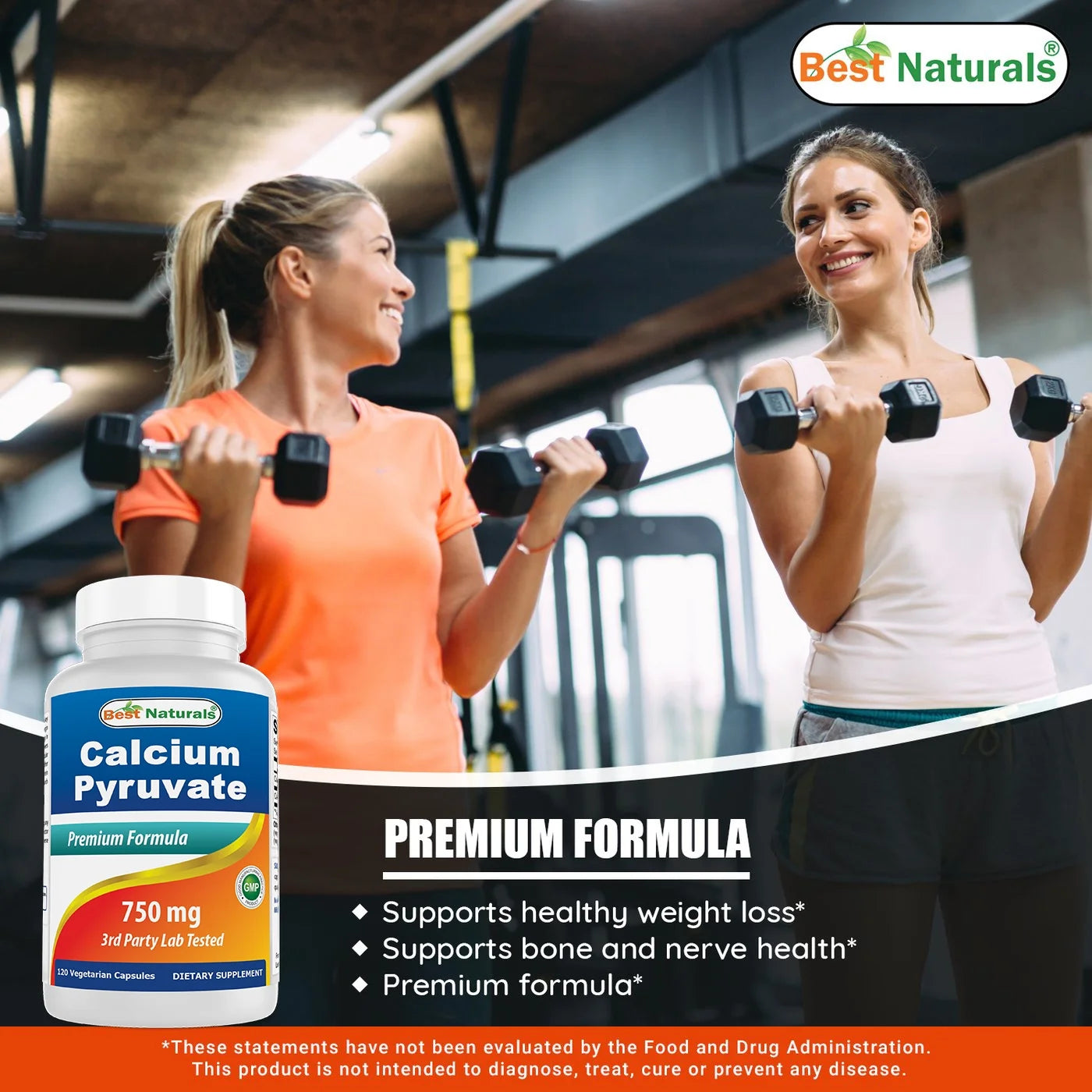 3 Pack Calcium Pyruvate 750 Mg 120 Capsules