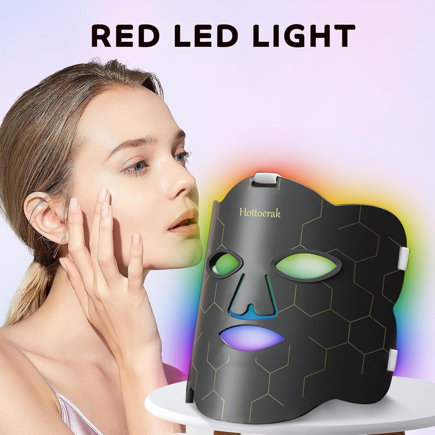 Red Light Therapy for Face, Portable and Soft LED Face Light Therapy Suitable for Home or Travel