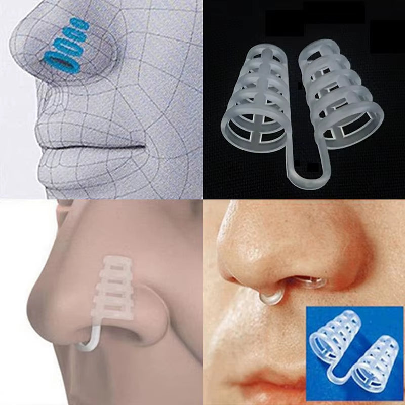 4 Pairs anti Snore Nose Clip Device Stop Snoring Sleeping Aid Equipment Anti-Snoring Breathe Aid Nasal Dilators for Better Sleep