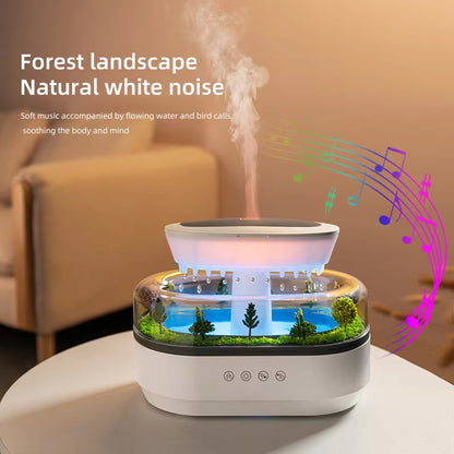 Rain Cloud Aroma Diffuser Small Air Humidifiers Water Drip Micro Landscape Essential Oils Ultrasonic Diffuser with 7 Night Light