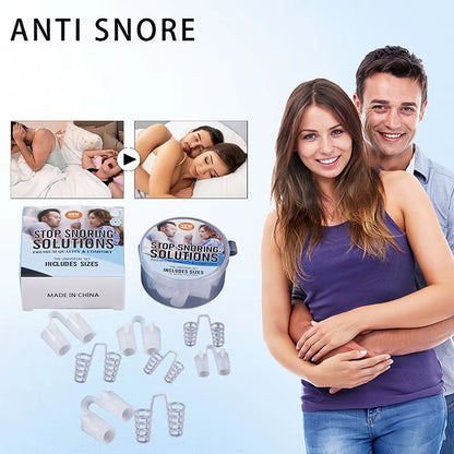 4 Pairs anti Snore Nose Clip Device Stop Snoring Sleeping Aid Equipment Anti-Snoring Breathe Aid Nasal Dilators for Better Sleep