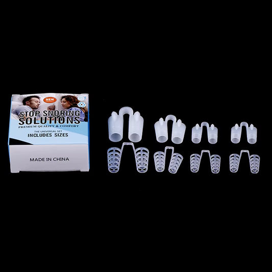 4 Pairs anti Snore Nose Clip Device Stop Snoring Sleeping Aid Equipment Anti-Snoring Breathe Aid Nasal Dilators for Better Sleep