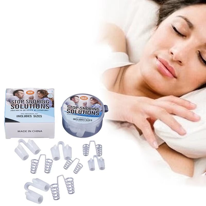 4 Pairs anti Snore Nose Clip Device Stop Snoring Sleeping Aid Equipment Anti-Snoring Breathe Aid Nasal Dilators for Better Sleep