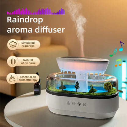 Rain Cloud Aroma Diffuser Small Air Humidifiers Water Drip Micro Landscape Essential Oils Ultrasonic Diffuser with 7 Night Light