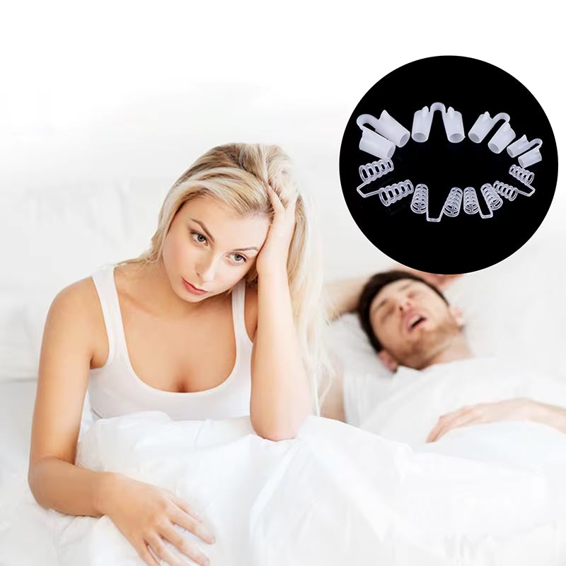 4 Pairs anti Snore Nose Clip Device Stop Snoring Sleeping Aid Equipment Anti-Snoring Breathe Aid Nasal Dilators for Better Sleep